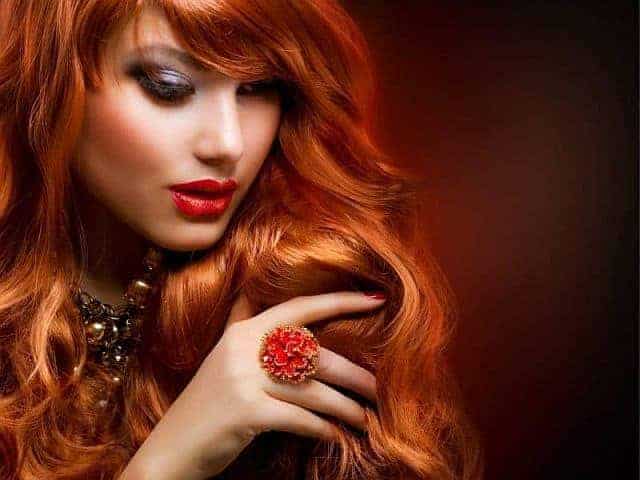 sensual woman with red hair