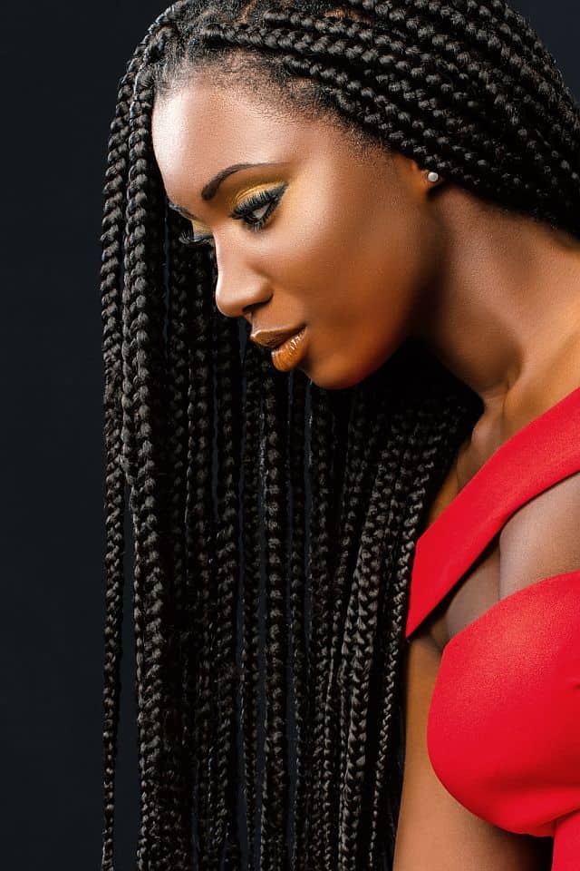 A beautiful African model with crocket locks locs