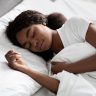 Dark-skinned woman sleeping