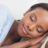 charming black woman sleeping