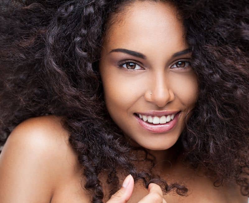 Beautiful African Woman with protein-treated hair 
