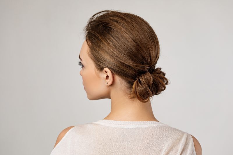 woman with elegant hair bun